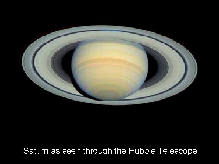 Saturn as seen through the Hubble Telescope 