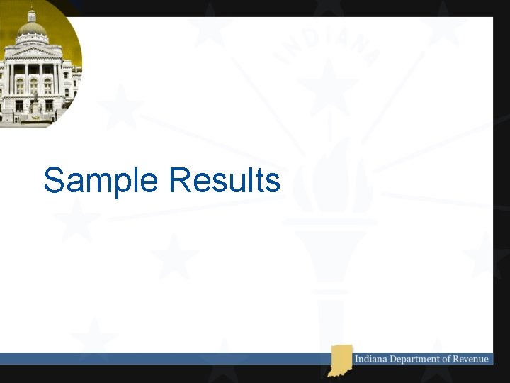 Sample Results 