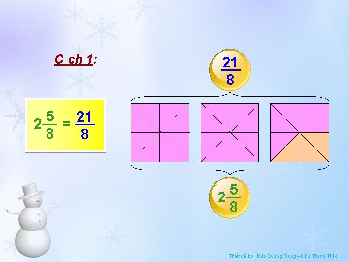 C¸ch 1: 21 8 5 = 21 2 8 8 5 2 8 Thiết