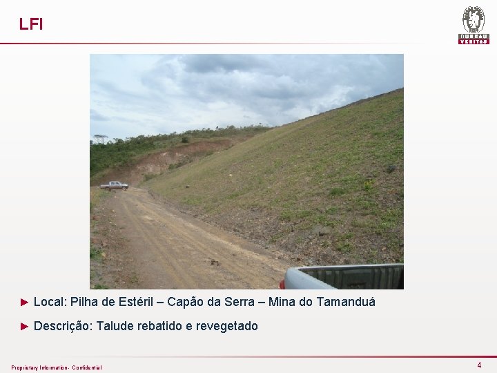 LFI ► Local: Pilha de Estéril – Capão da Serra – Mina do Tamanduá