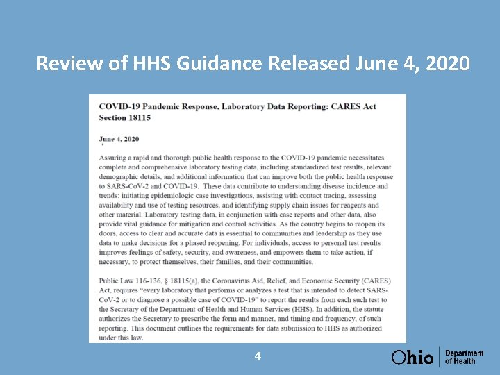 Review of HHS Guidance Released June 4, 2020 4 