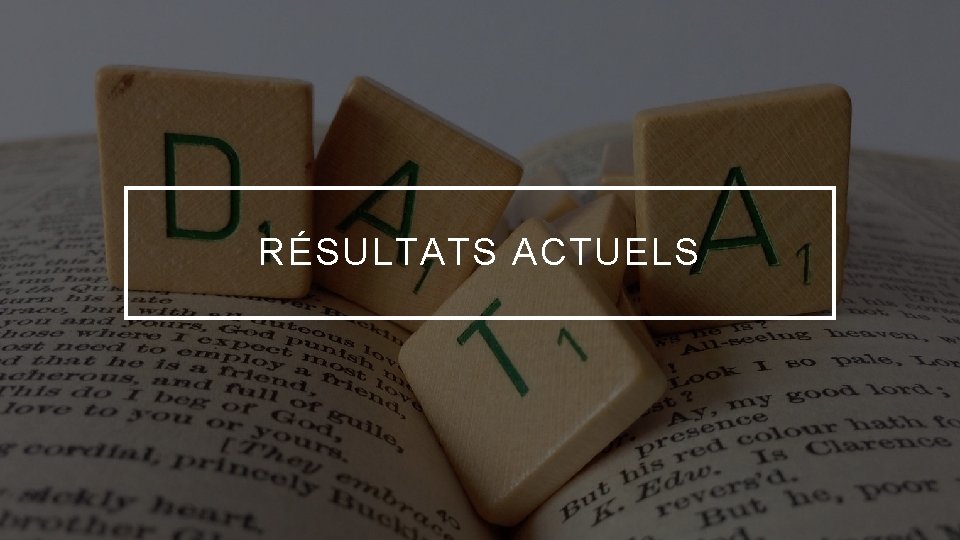 RÉSULTATS ACTUELS 