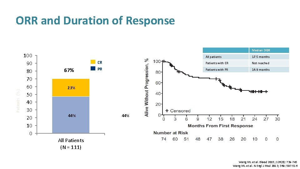 Patients (%) ORR and Duration of Response 100 90 80 70 60 50 40