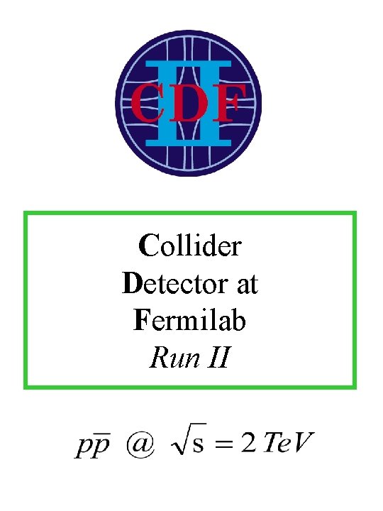 Collider Detector at Fermilab Run II 