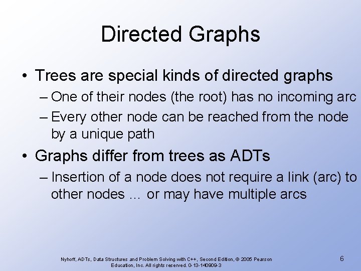 Directed Graphs • Trees are special kinds of directed graphs – One of their