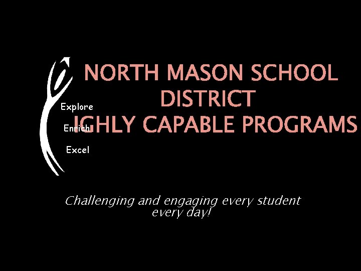 NORTH MASON SCHOOL DISTRICT Explore Enrich HIGHLY CAPABLE PROGRAMS Excel Challenging and engaging every