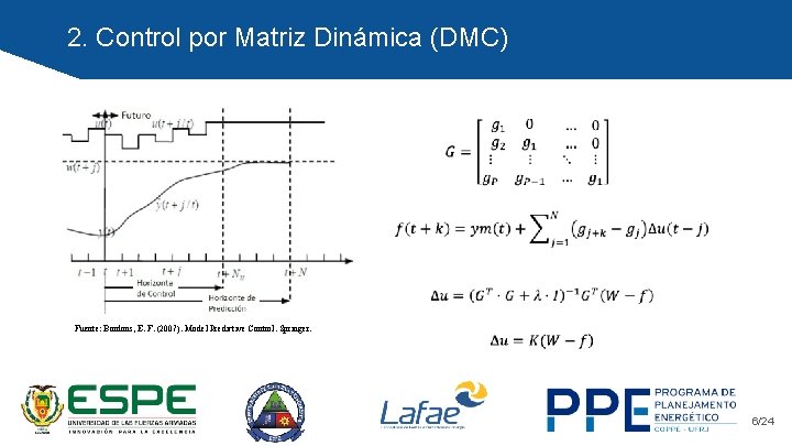 2. Control por Matriz Dinámica (DMC) Fuente: Bordons, E. F. (2007). Model Predictive Control.