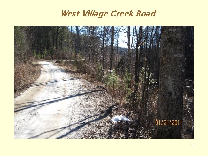 West Village Creek Road 19 