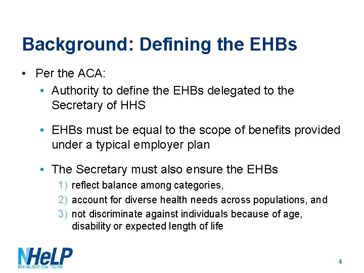 Hhs Background Essential Health Benefits Michelle Lilienfeld January 23 2015