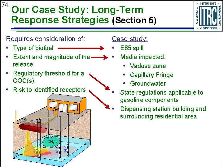 74 Our Case Study: Long-Term Response Strategies (Section 5) Requires consideration of: Case study: