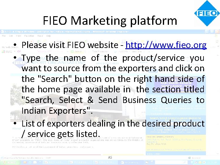 FIEO Marketing platform • Please visit FIEO website - http: //www. fieo. org •