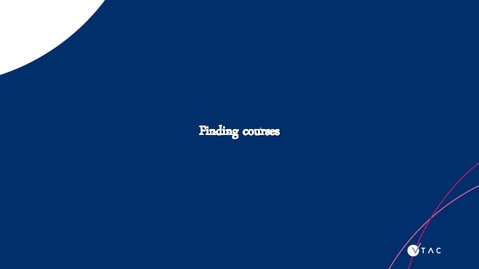 Finding courses 