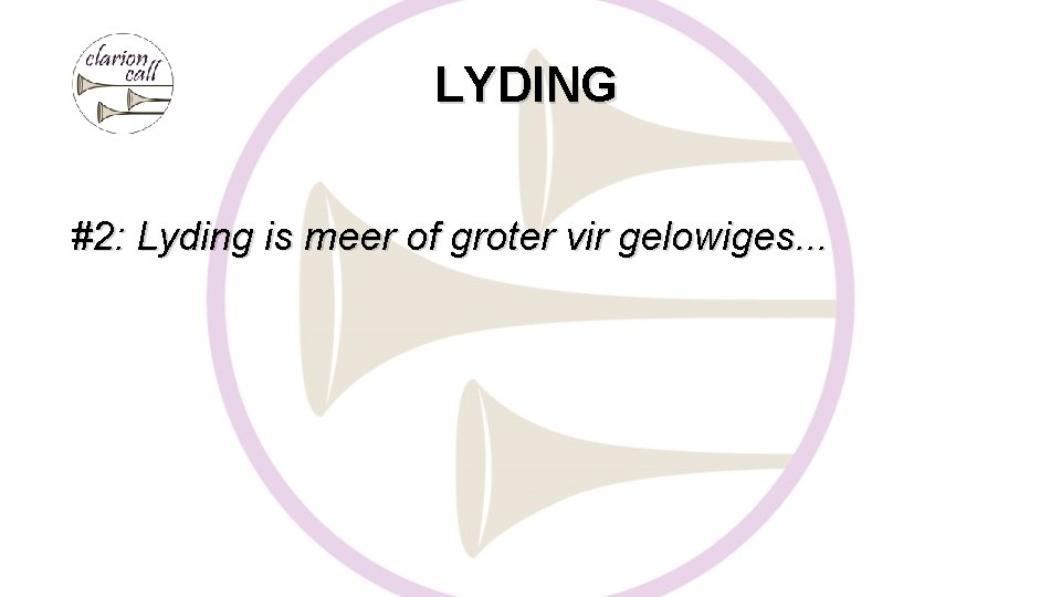 LYDING #2: Lyding is meer of groter vir gelowiges. . . 