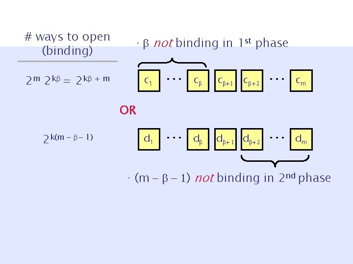 # ways to open (binding) · not binding in 1 st phase 2 m