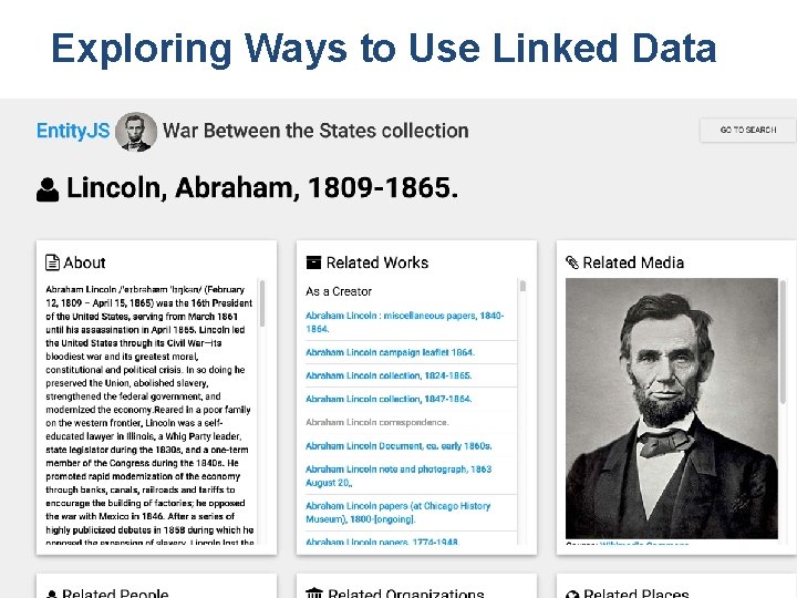 Exploring Ways to Use Linked Data 