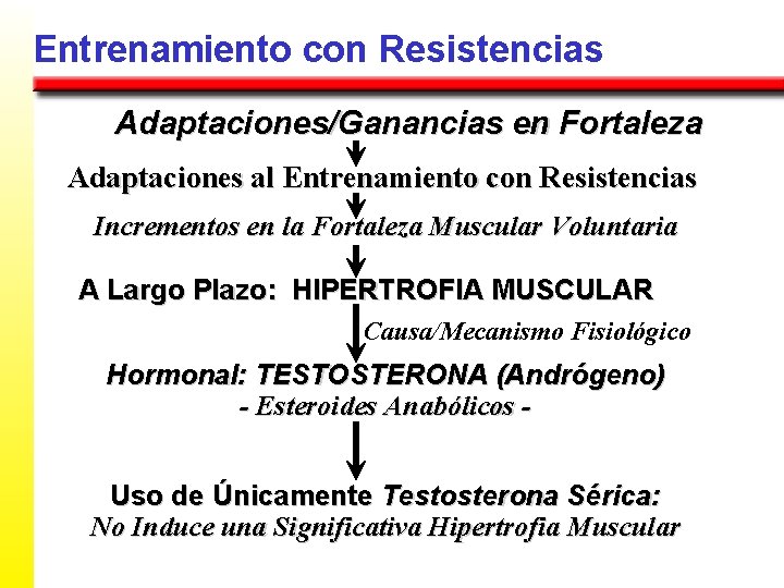 Entrenamiento con Resistencias Adaptaciones/Ganancias en Fortaleza Adaptaciones al Entrenamiento con Resistencias Incrementos en la