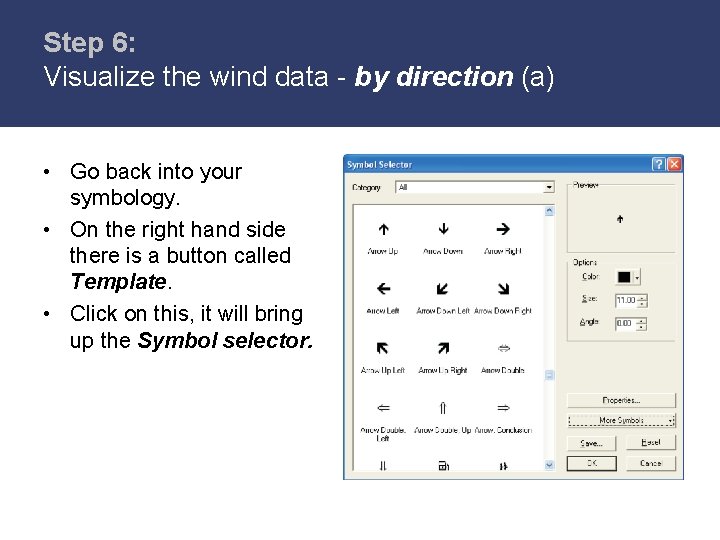 Step 6: Visualize the wind data - by direction (a) • Go back into