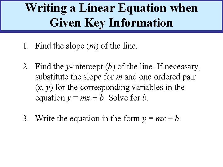 Lesson 3 3 Core Focus on Linear Equations