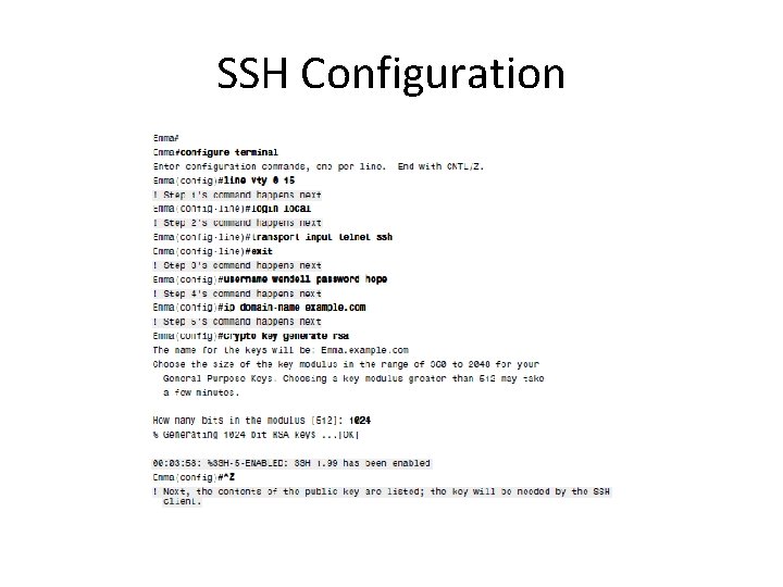 SSH Configuration 