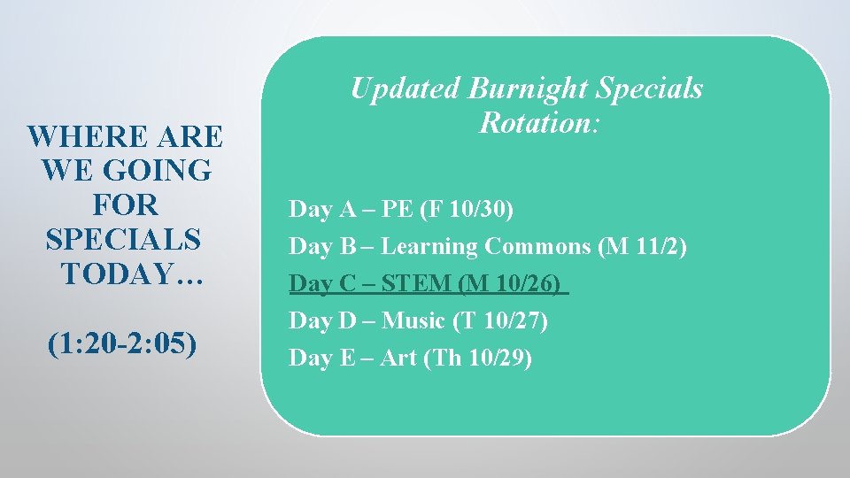 WHERE ARE WE GOING FOR SPECIALS TODAY… (1: 20 -2: 05) Updated Burnight Specials