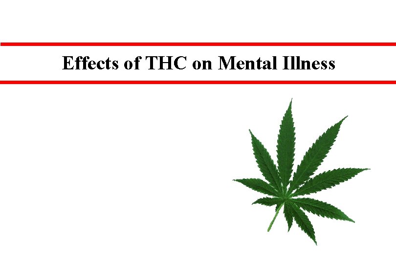 Effects of THC on Mental Illness 