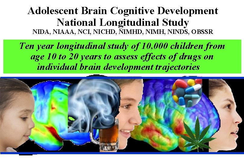 Adolescent Brain Cognitive Development National Longitudinal Study NIDA, NIAAA, NCI, NICHD, NIMH, NINDS, OBSSR