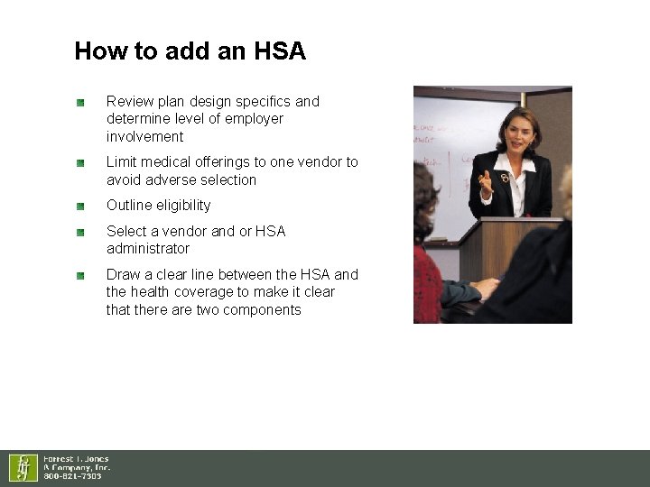 How to add an HSA Review plan design specifics and determine level of employer