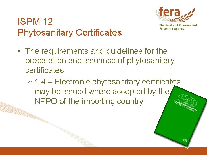 e Phyto objectives of a global initiative through