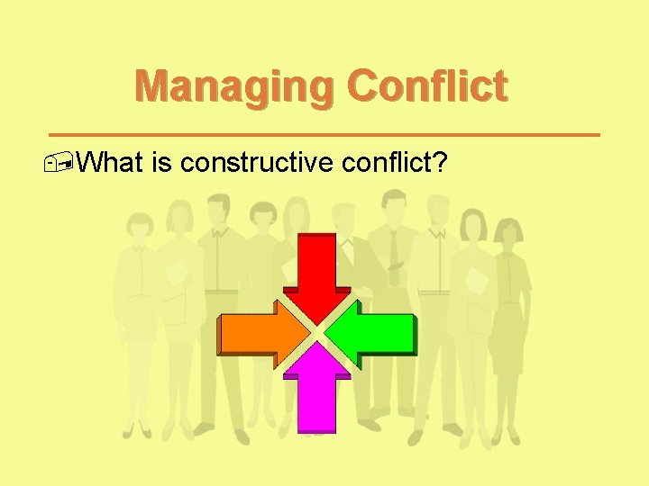 Managing Conflict , What is constructive conflict? Managing Conflict , What is constructive conflict?