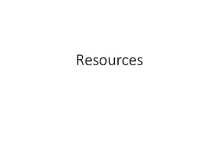 Resources 