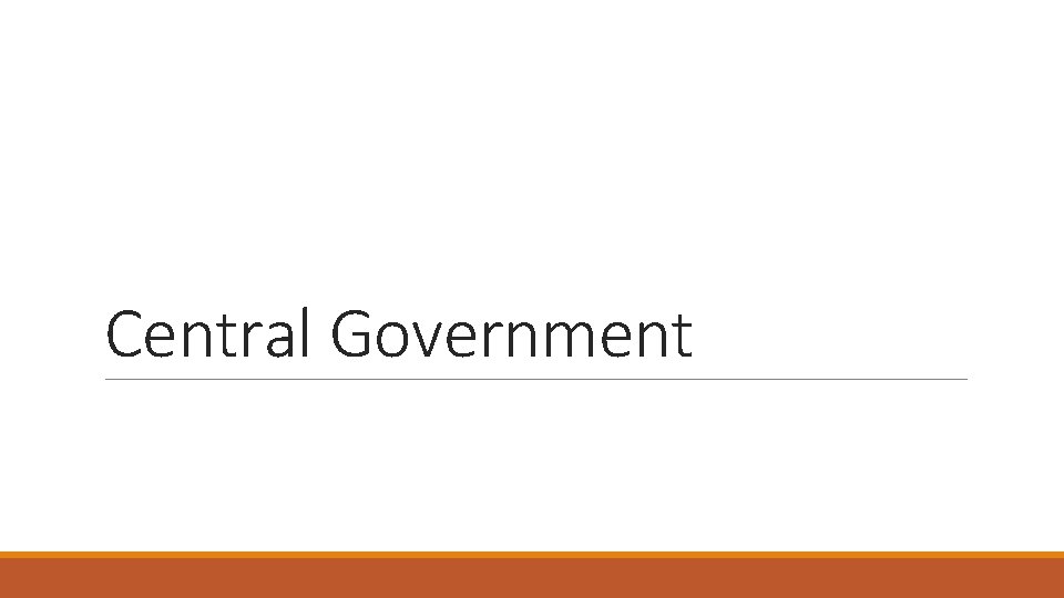 Central Government 