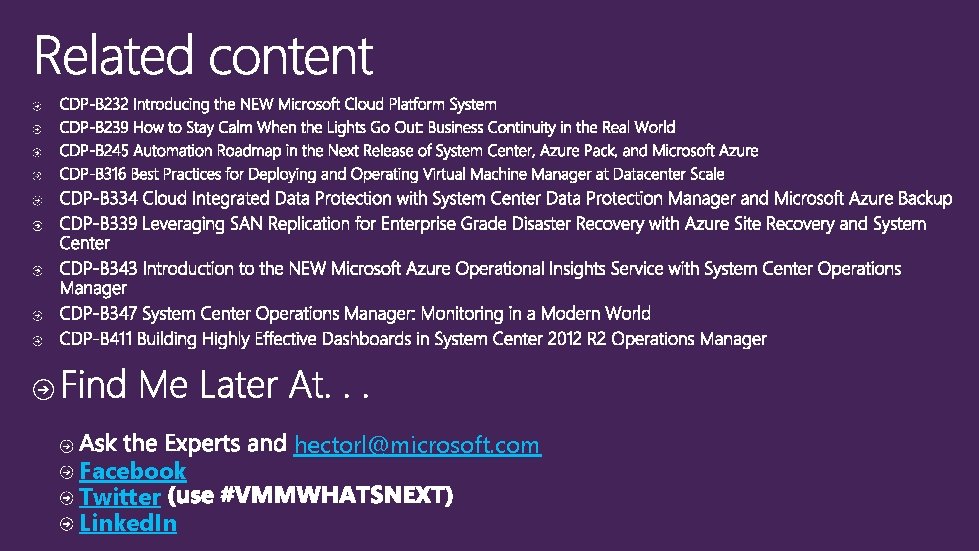 Facebook Twitter Linked. In hectorl@microsoft. com 