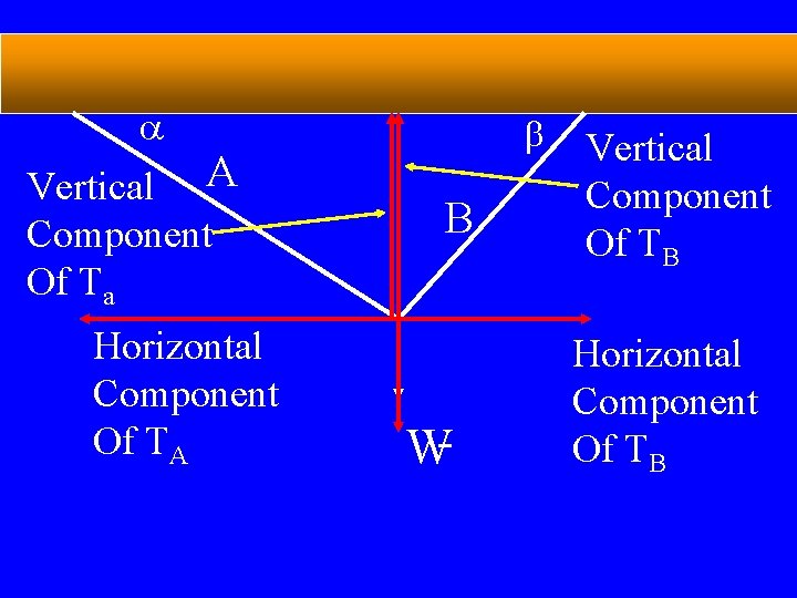 a Vertical A Component Of Ta Horizontal Component Of TA b B W Vertical