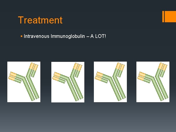 Treatment § Intravenous Immunoglobulin – A LOT! 