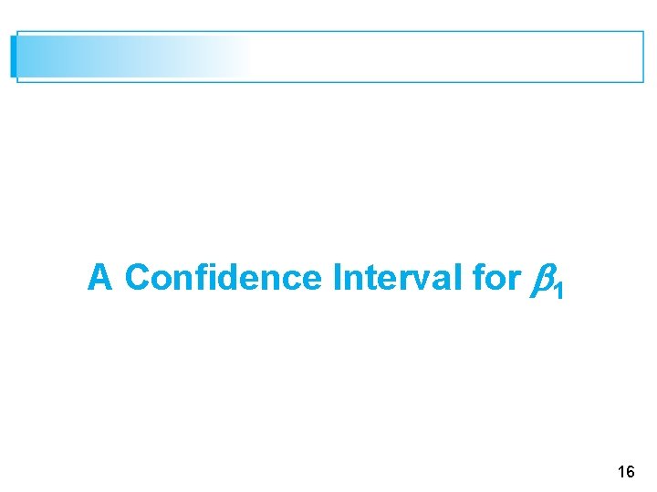 A Confidence Interval for 1 16 