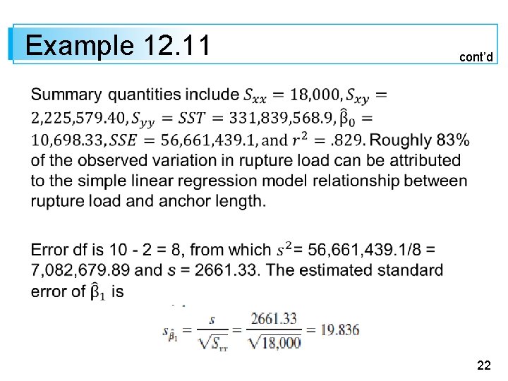 Example 12. 11 cont’d 22 