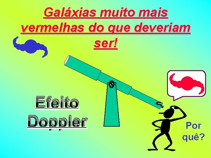 Galáxias muito mais vermelhas do que deveriam ser! Efeito Doppler Por quê? 