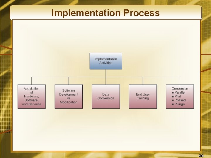 Implementation Process 30 