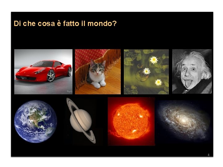 Di che cosa è fatto il mondo? 4 
