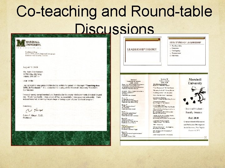 Co-teaching and Round-table Discussions 