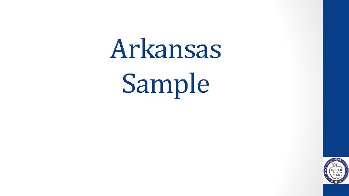 Arkansas Sample 