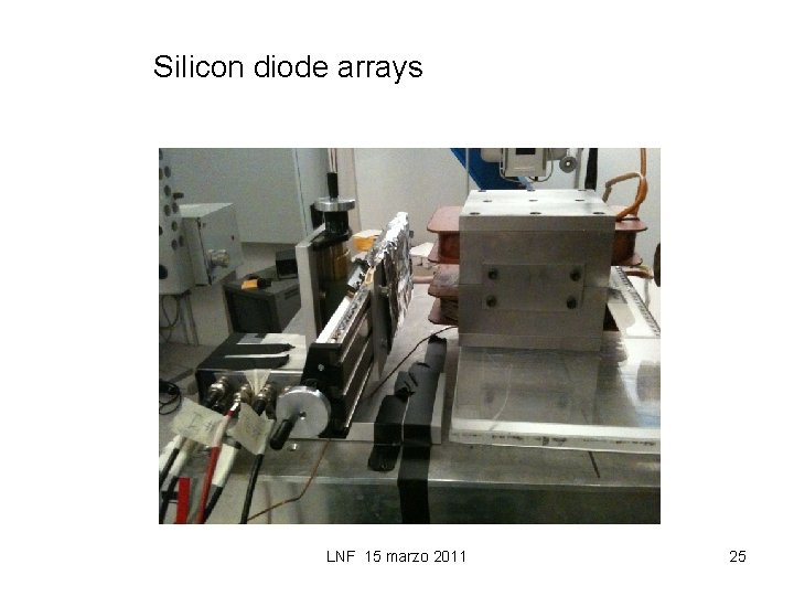 Silicon diode arrays LNF 15 marzo 2011 25 