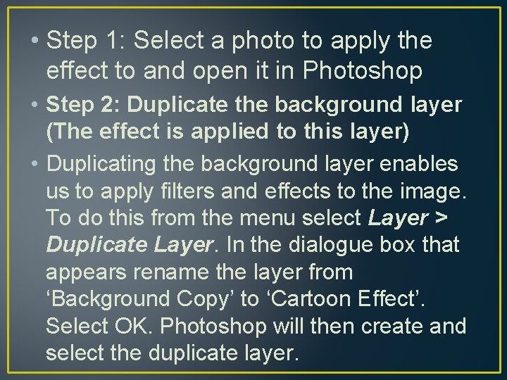  • Step 1: Select a photo to apply the effect to and open