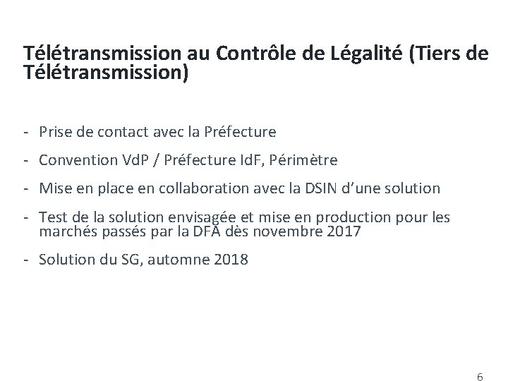 Télétransmission au Contrôle de Légalité (Tiers de Télétransmission) - Prise de contact avec la