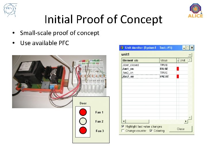 Initial Proof of Concept • Small-scale proof of concept • Use available PFC 