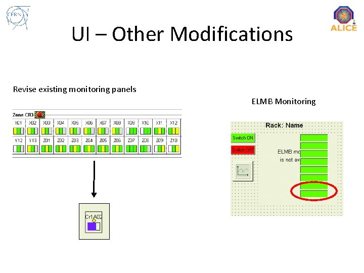 UI – Other Modifications Revise existing monitoring panels ELMB Monitoring 