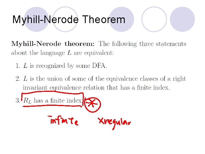 Myhill-Nerode Theorem 