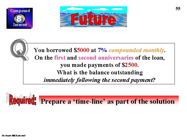 55 Compound 8 Interest You borrowed $5000 at 7% compounded monthly. On the first