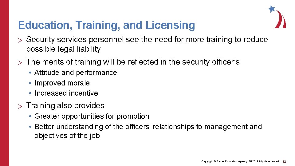 Education, Training, and Licensing > Security services personnel see the need for more training