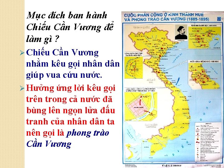 Mục đích ban hành Chiếu Cần Vương để làm gì ? Ø Chiếu Cần